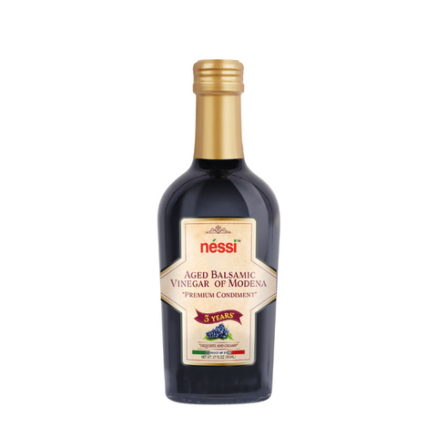 Néssi Aged 3 Years Balsamic Vinegar – Premium Italian Condiment (500ml / 16.9 fl oz / 1.1 lb)