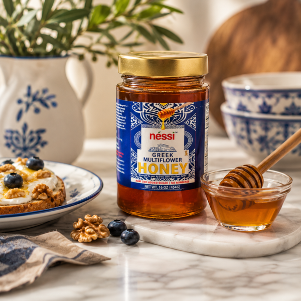 honey☻ Néssi Greek Multiflower Honey – Pure Mediterranean Honey (16 oz