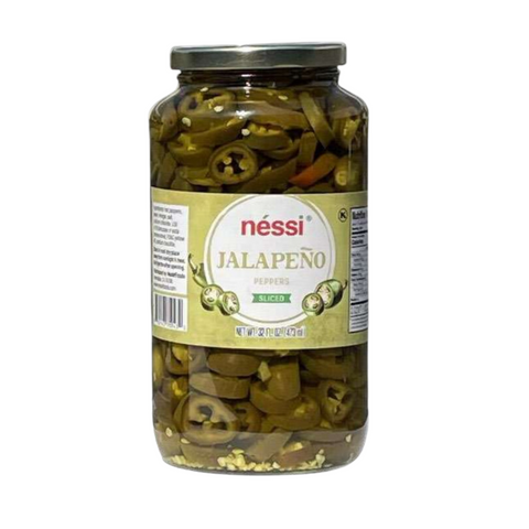 Néssi Sliced Jalapeños – Spicy, Tangy, and Boldly Flavorful (32 oz / 907g / 2 lb)