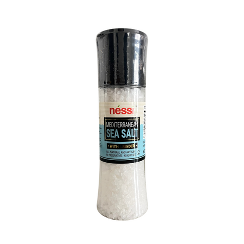 Néssi Mediterranean Sea Salt Grinder – Pure, Natural Flavor (11.66 oz / 330g / 0.73 lb)