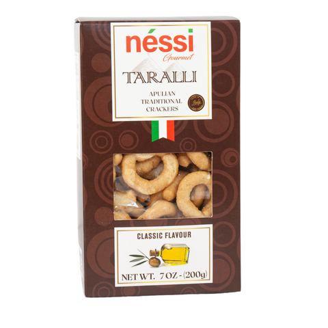 Néssi Taralli Traditional – Authentic Italian Crunchy Snack (200g / 7.05oz / 0.44 lb)