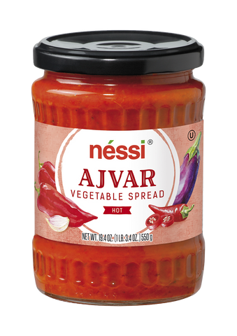 Néssi Ajvar Vegetable Spread Hot 19.4 Oz