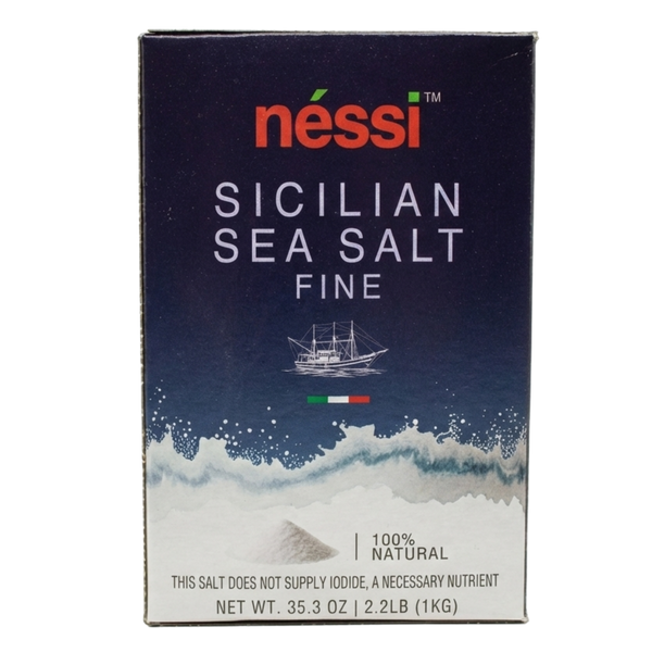 Néssi Sicilian Sea Salt Fine – Premium Italian Sea Salt (1kg / 35.3 oz / 2.2 lb)