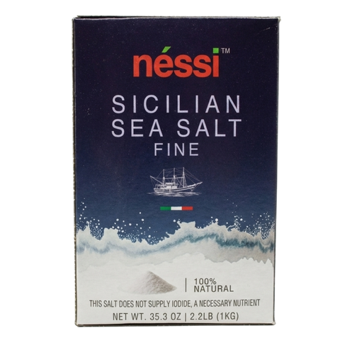 Néssi Sicilian Sea Salt Fine – Premium Italian Sea Salt (1kg / 35.3 oz / 2.2 lb)