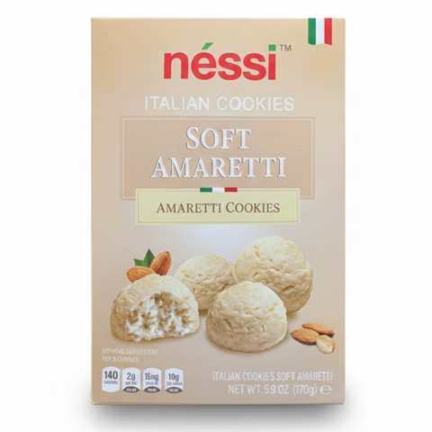 Néssi Soft Amaretti Cookies – Tender, Almond-Rich, and Authentically Italian (170g / 5.9 oz)