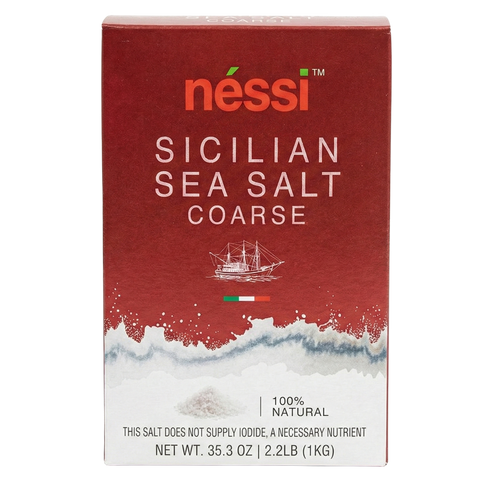 Nessi Sicilian Sea Salt Coarse – Premium Italian Sea Salt (1kg / 35.3 oz / 2.2 lb)