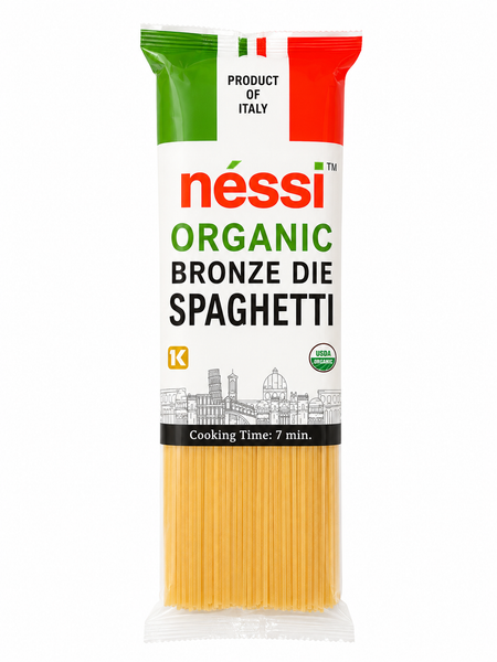 Néssi Organic Bronze Die Spaghetti – Authentic Italian Organic Pasta – 500g (17.6oz / 1.1 lb)