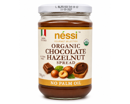 Néssi Organic Chocolate Hazelnut Spread – Rich, Creamy and Authentically Italian (350g)