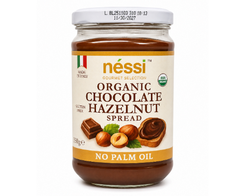 Néssi Organic Chocolate Hazelnut Spread – Rich, Creamy and Authentically Italian (350g)