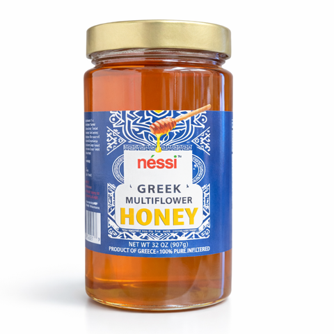 Néssi Greek Multiflower Honey – Pure Mediterranean Honey (32 oz / 907g)