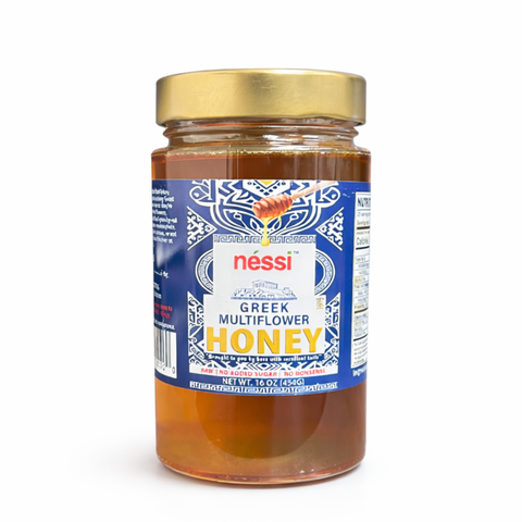 Néssi Greek Multiflower Honey – Pure Mediterranean Honey (16 oz / 454g)