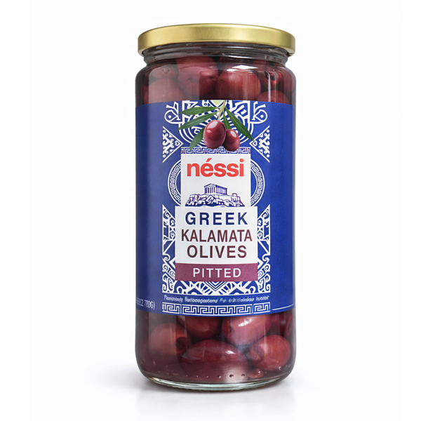 Néssi Greek Kalamata Olives Pitted – Mediterranean Olives (12 oz / 370g)