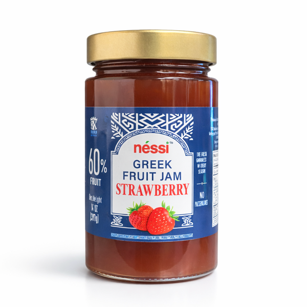 Néssi Greek Fruit Jam Strawberry – Premium Mediterranean Fruit Spread (14 oz / 400g)