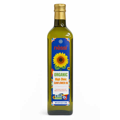 Néssi Organic High Oleic Sunflower Oil – Pure and Naturally Refined (1 L)