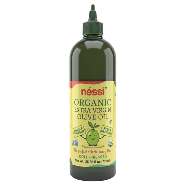 Néssi Organic Extra Virgin Olive Oil – Single Origin, Cold-Pressed, Never Blended (750 ml / 25.36 fl oz)