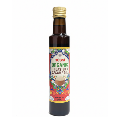 Néssi Organic Toasted Sesame Oil – Rich, Aromatic & Perfectly Balanced (250ml / 8.45 fl oz)