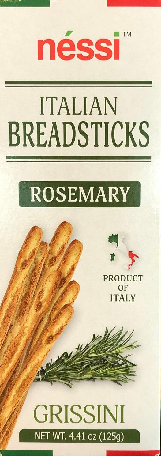 Néssi Rosemary Italian Breadsticks – Crispy Artisan Snack, 12 Packs (4.4oz per Pack)