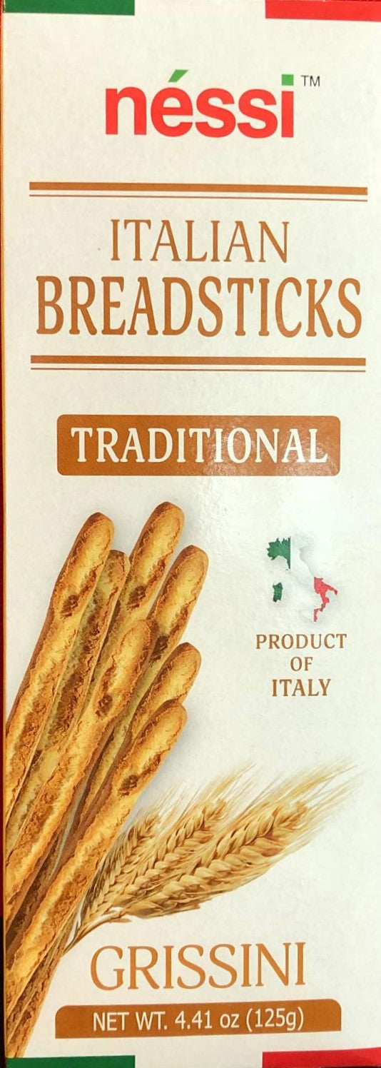 Néssi Traditional Italian Breadsticks – Crispy Artisan Snack, 12 Packs (4.4oz per Pack)